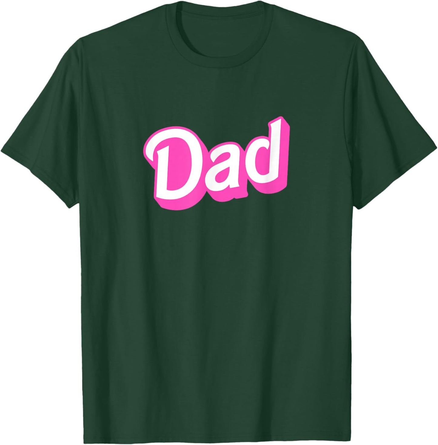 Dad Pink & White Overlapping Font Halloween Costume T-Shirt - T-Shirt | Forest