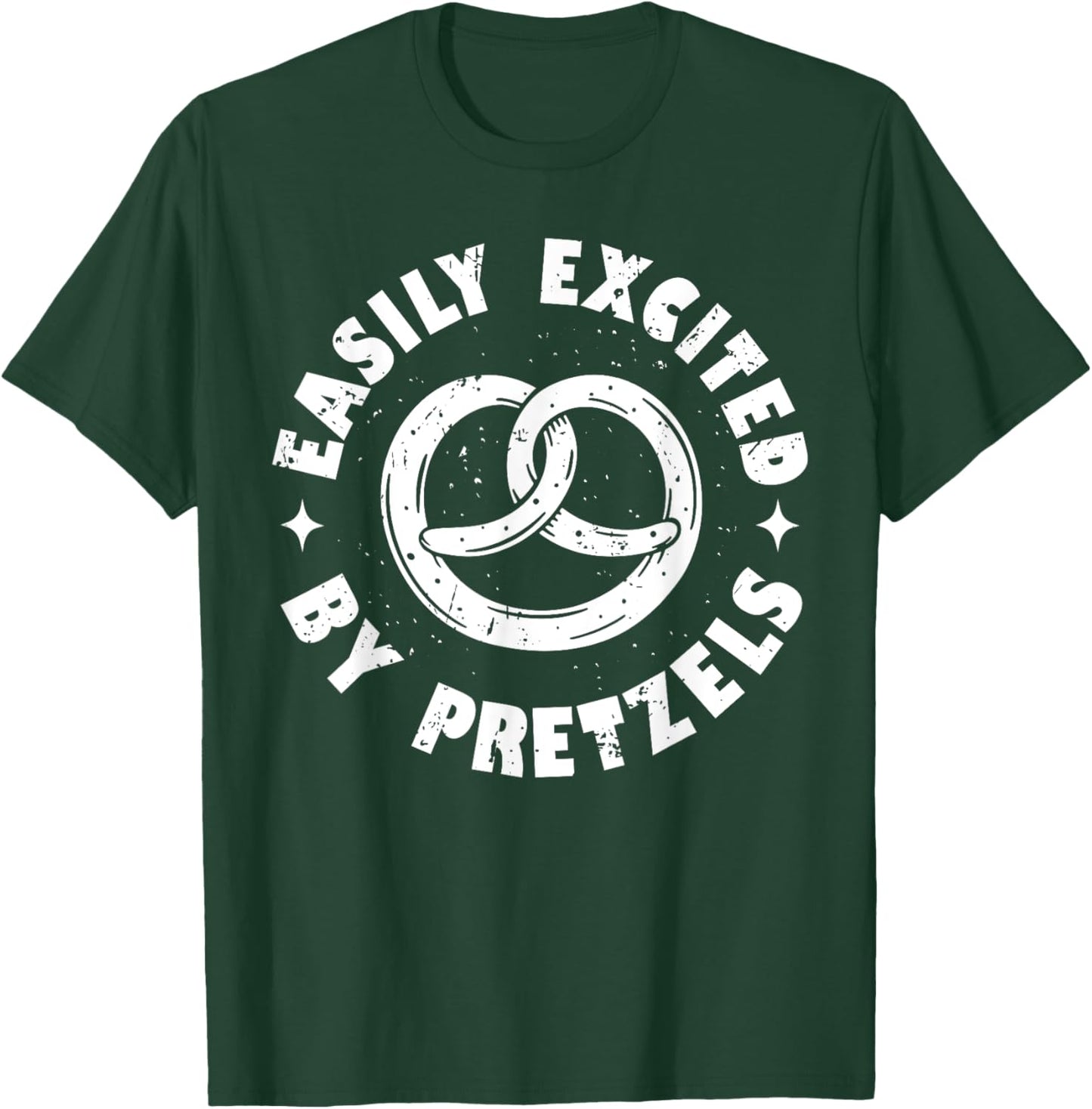 Easily Excited By Pretzels German Pretzel Lover Funny T-Shirt - T-Shirt | Forest