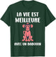 Little Baboons Monkey Life is Better with a Baboon , Black, S T-Shirt - T-Shirt | Forest
