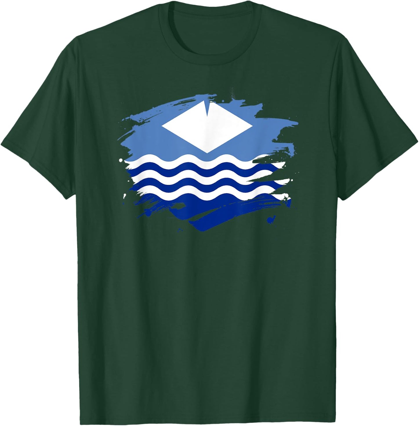 Isle of Wight Paint Splatter Flag - Island Pride T-Shirt - T-Shirt | Forest