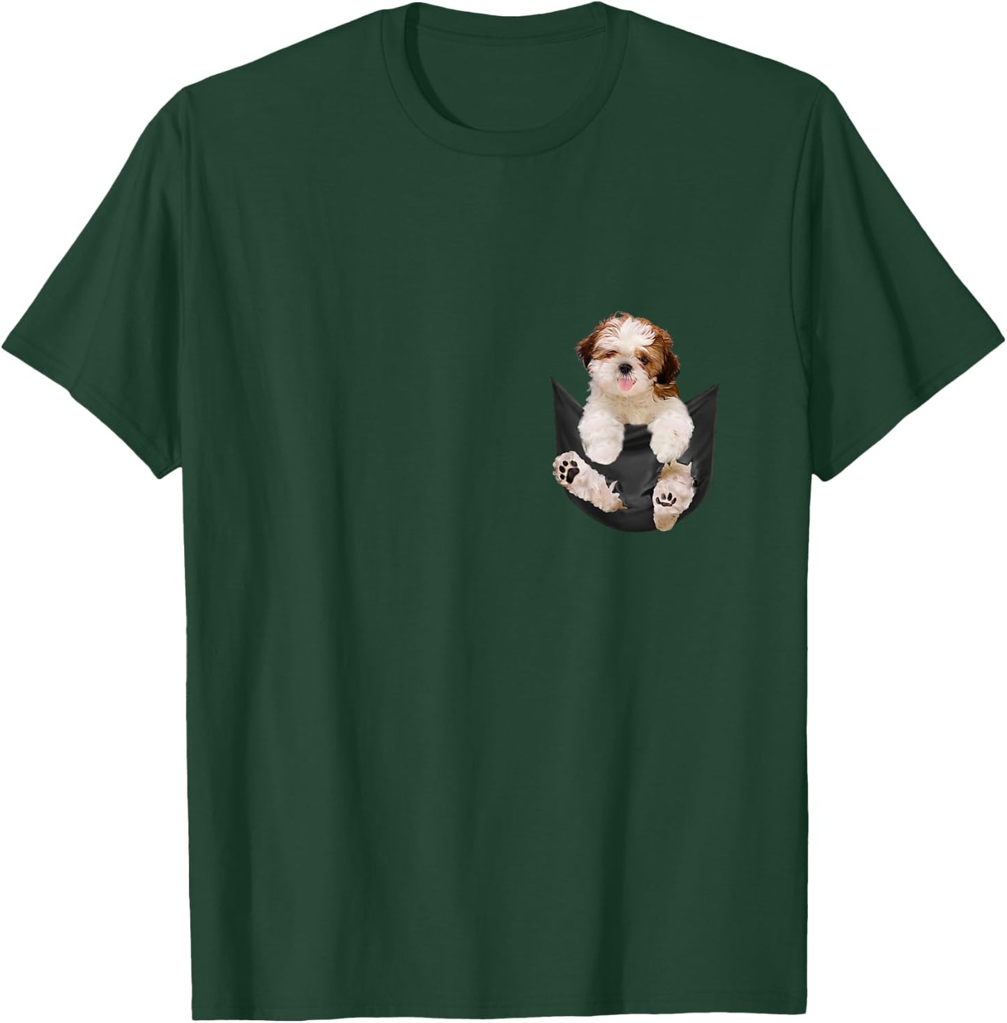 Dog Lover Gifts Shih Tzu in Bag Women Girls Kids T-Shirt - T-Shirt | Forest