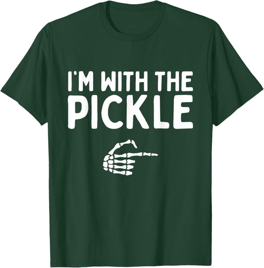 I'm With The Pickle Funny Halloween Costume Matching Couples T-Shirt - T-Shirt | Forest