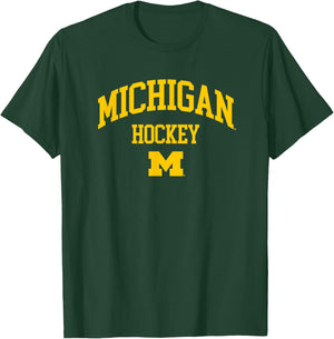 University of Michigan Wolverines Hockey T-Shirt - T-Shirt | Forest
