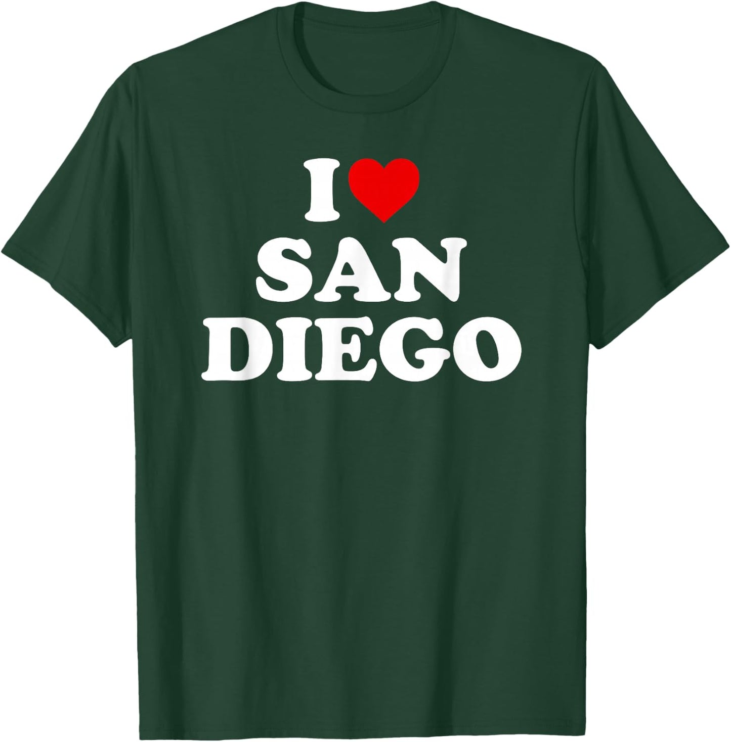 I Love San Diego - Heart T-Shirt - T-Shirt | Forest