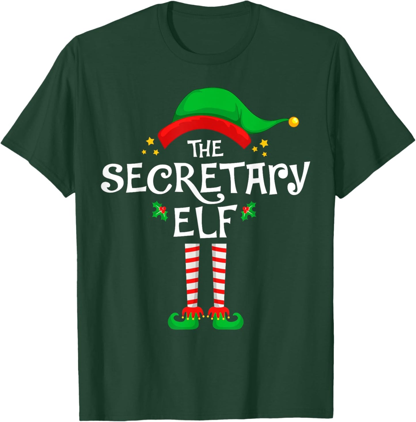 The Secretary Elf Christmas Family Matching Group T-Shirt - T-Shirt | Forest