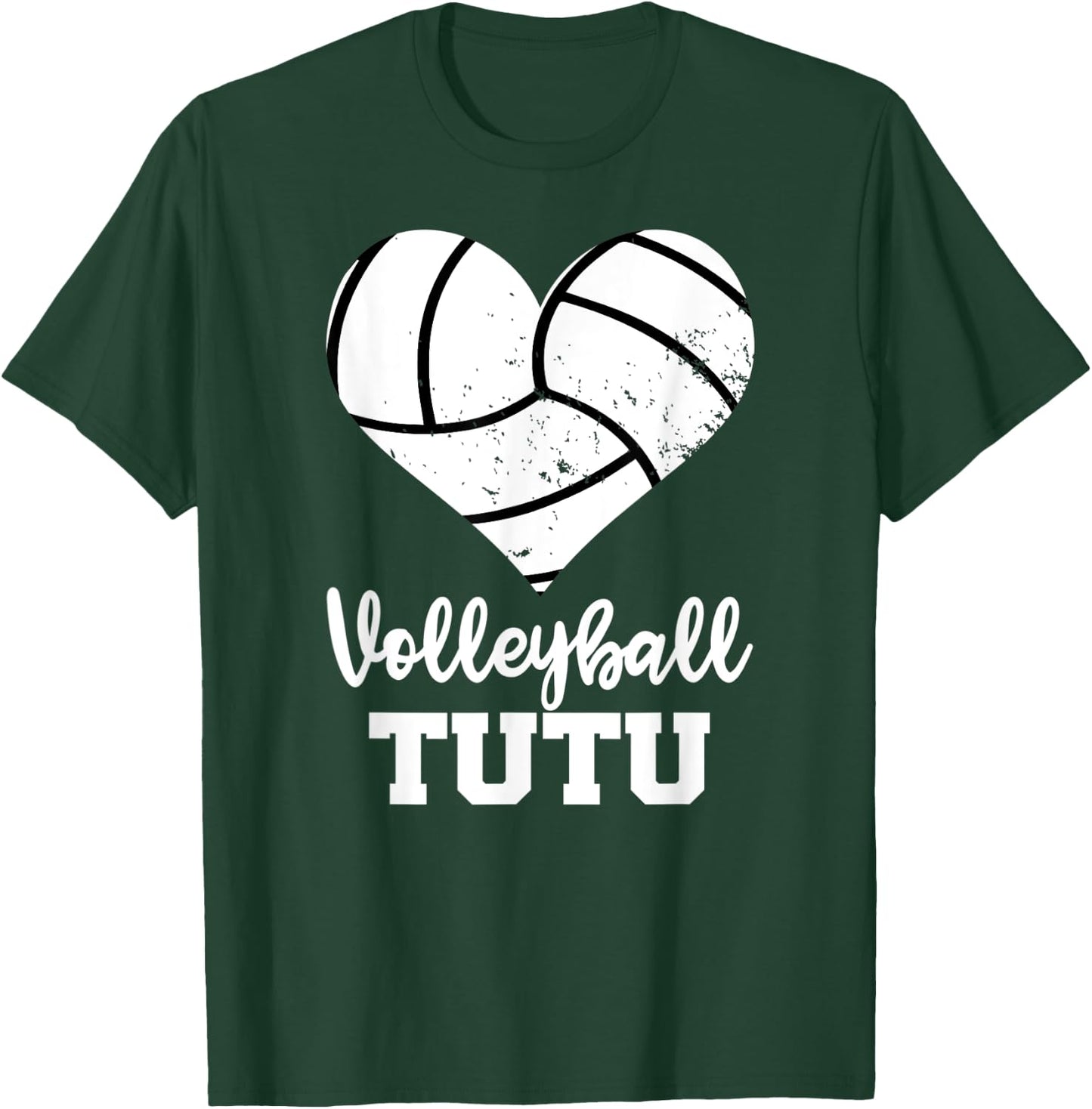 Volleyball TuTu Funny Volleyball Heart Grandma Tu Tu T-Shirt - T-Shirt | Forest