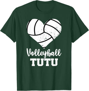 Volleyball TuTu Funny Volleyball Heart Grandma Tu Tu T-Shirt - T-Shirt | Forest