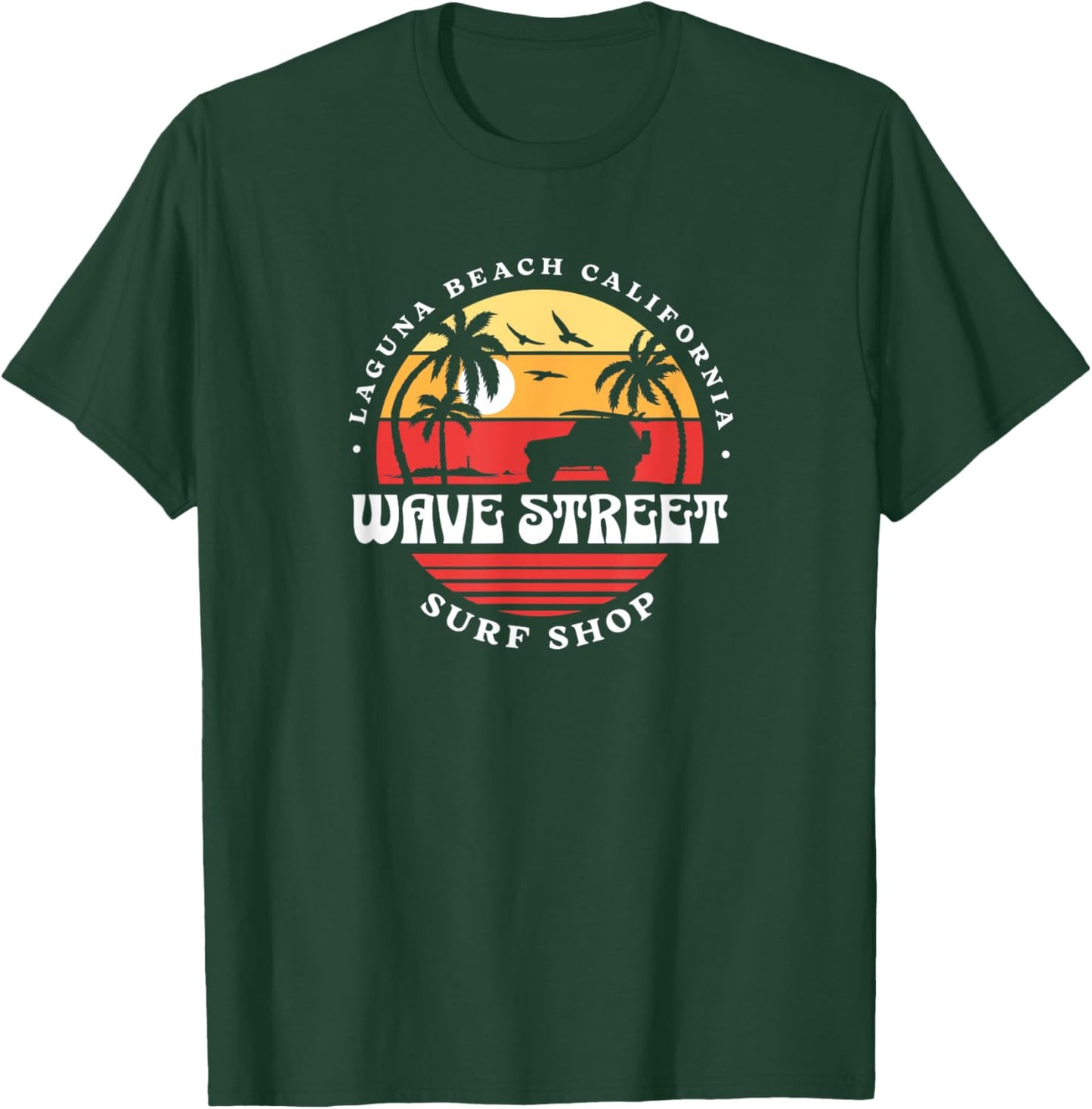 WAVE STREET SURF SHOP Beach Bum Logo T-Shirt - T-Shirt | Forest