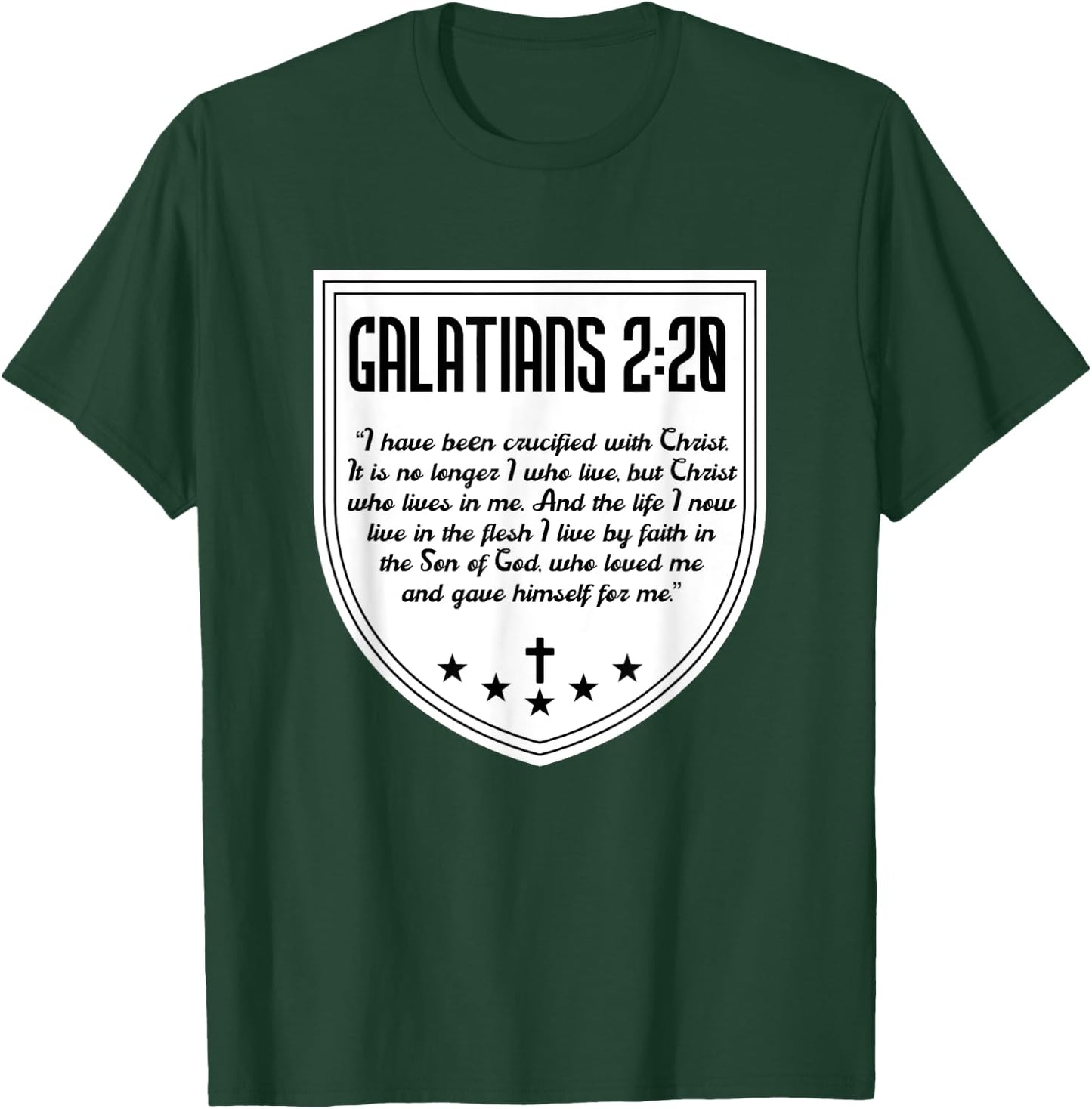 Galatians 2:20 Saint Paul Bible Verse Jesus Christ Christian T-Shirt - T-Shirt | Forest