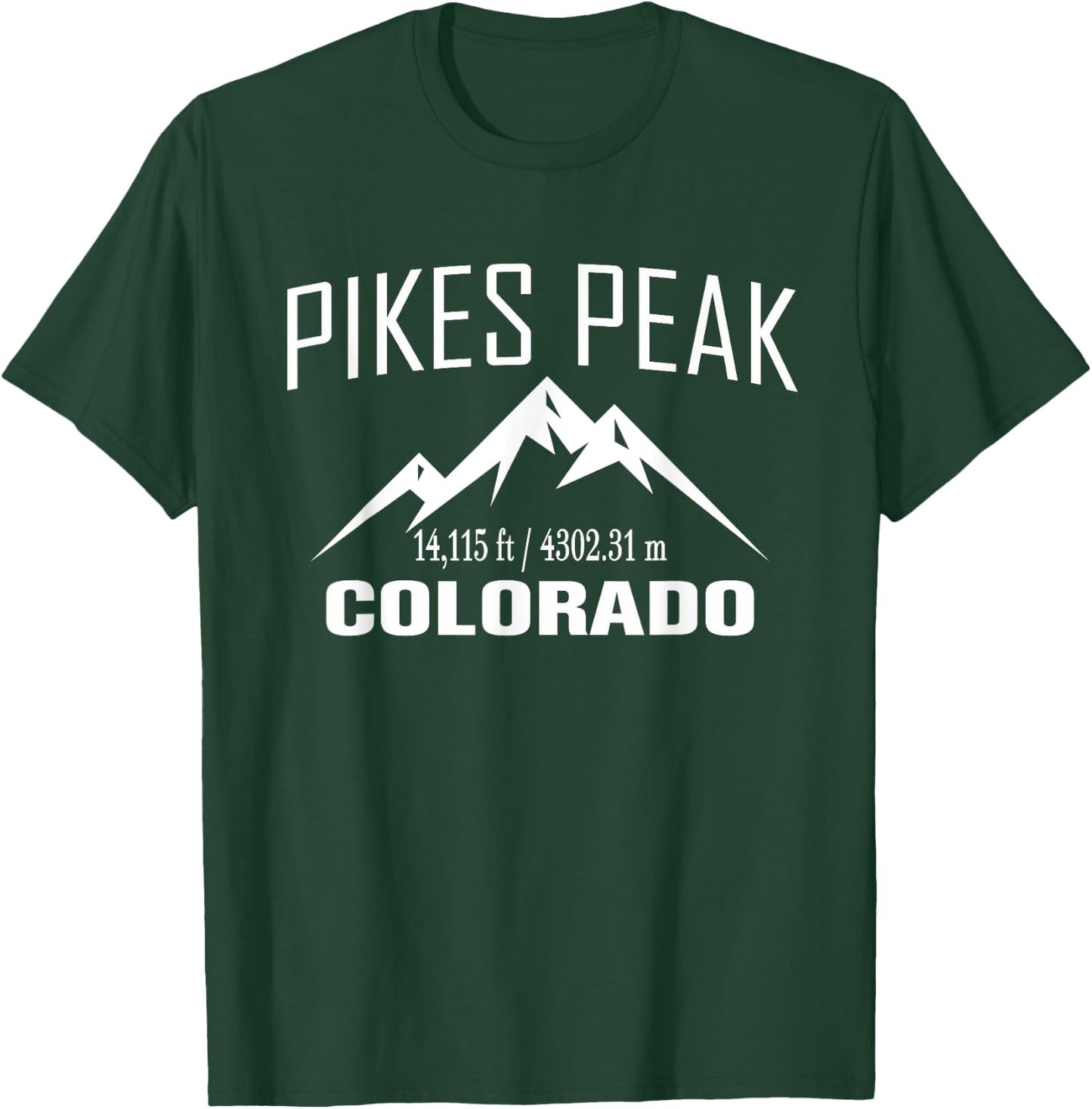 PIKES PEAK COLORADO Climbing Summit Club Outdoor Gift T-Shirt - T-Shirt | Forest