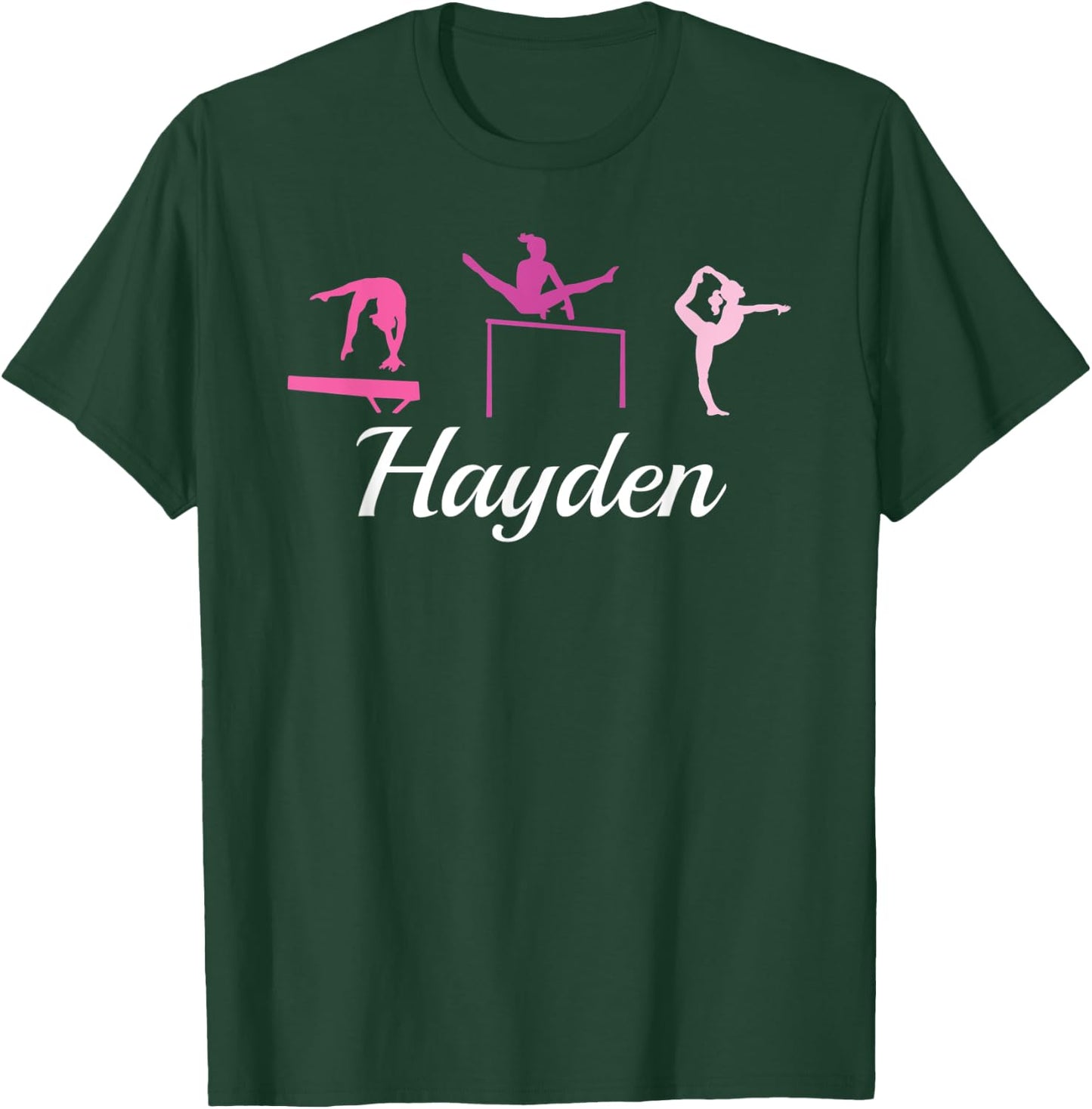 Hayden Name Gift Personalized Gymnastics T-Shirt - T-Shirt | Forest