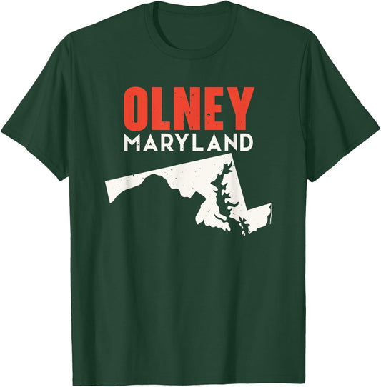 Olney Maryland USA State America Travel Marylander T-Shirt - T-Shirt | Forest
