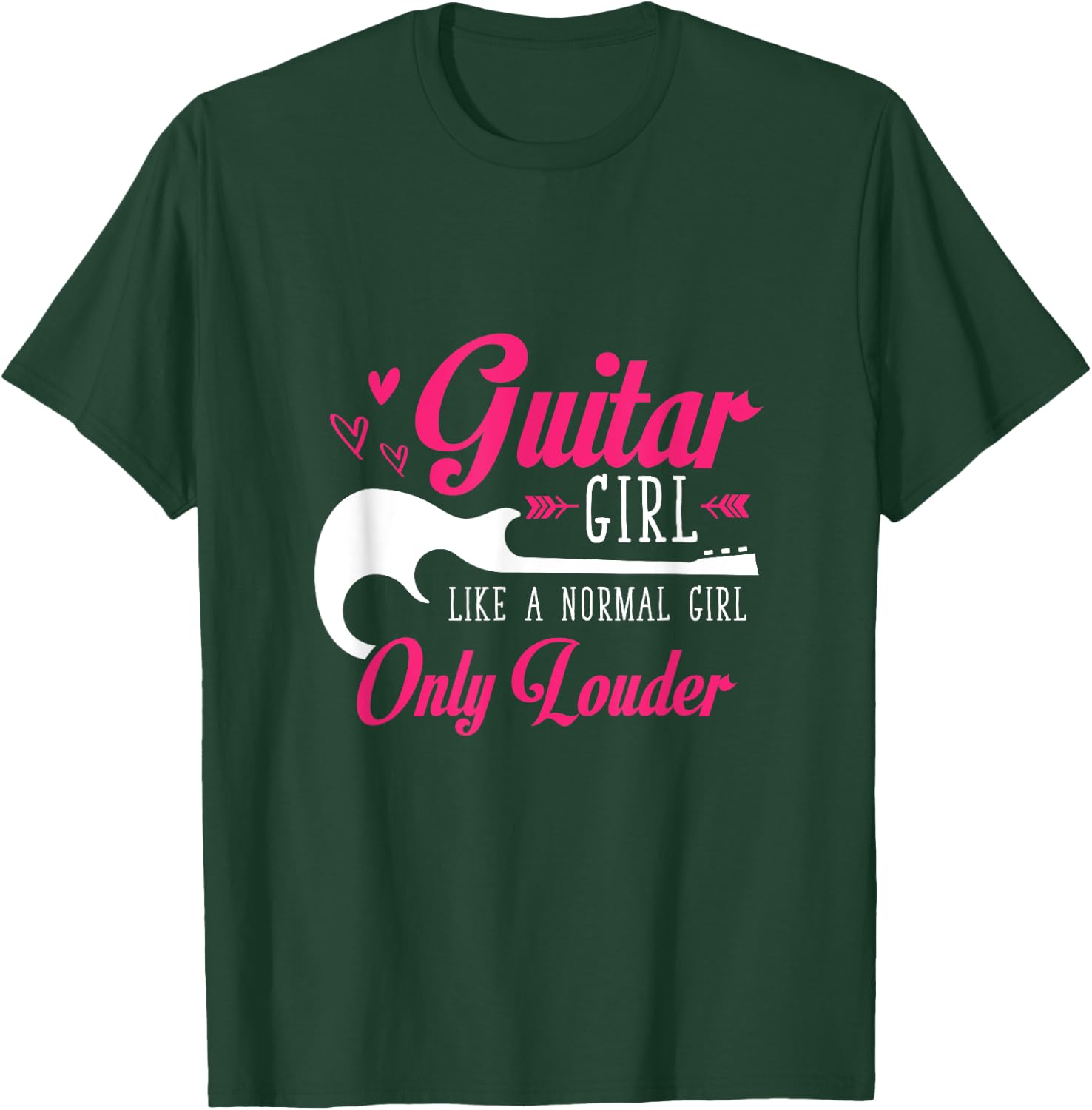 Guitar Girl Just Like A Normal Girl Only Louder Guitar T-Shirt - T-Shirt | Forest