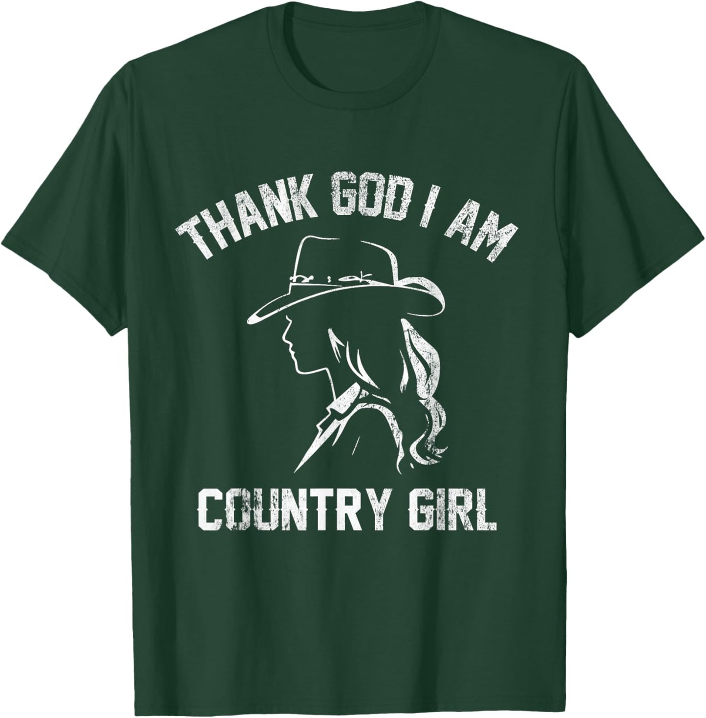 Vintage Thank God I'm A Country Music Girl Women Cool Ideas T-Shirt - T-Shirt | Forest