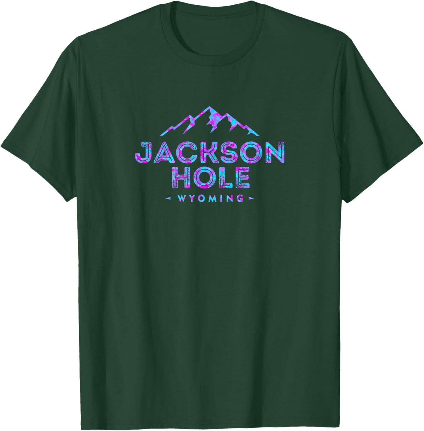 Retro Jackson Hole Wyoming Colorful Vintage Girls T-Shirt - T-Shirt | Forest