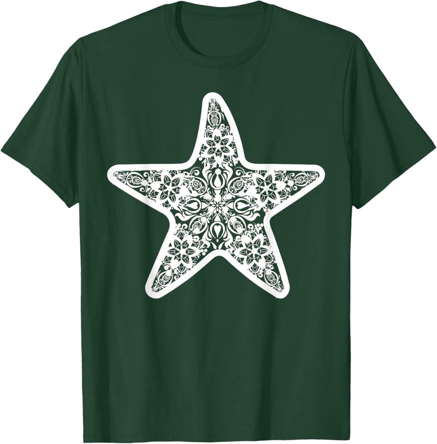 Starfish Mandala Yoga Meditation Summer Vacation Sea Life T-Shirt - T-Shirt | Forest
