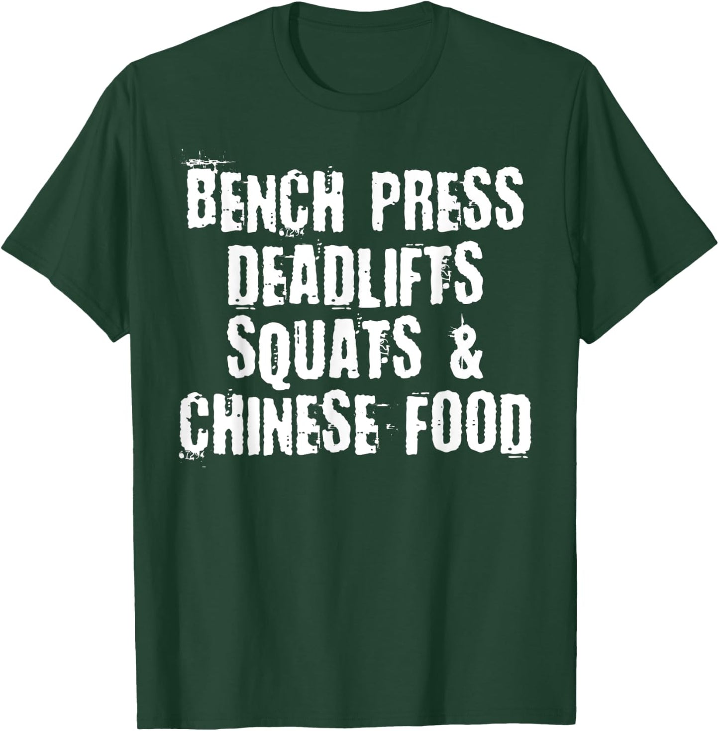 Funny Powerlifter Gift Chinese Food Gym Workout T-Shirt - T-Shirt | Forest