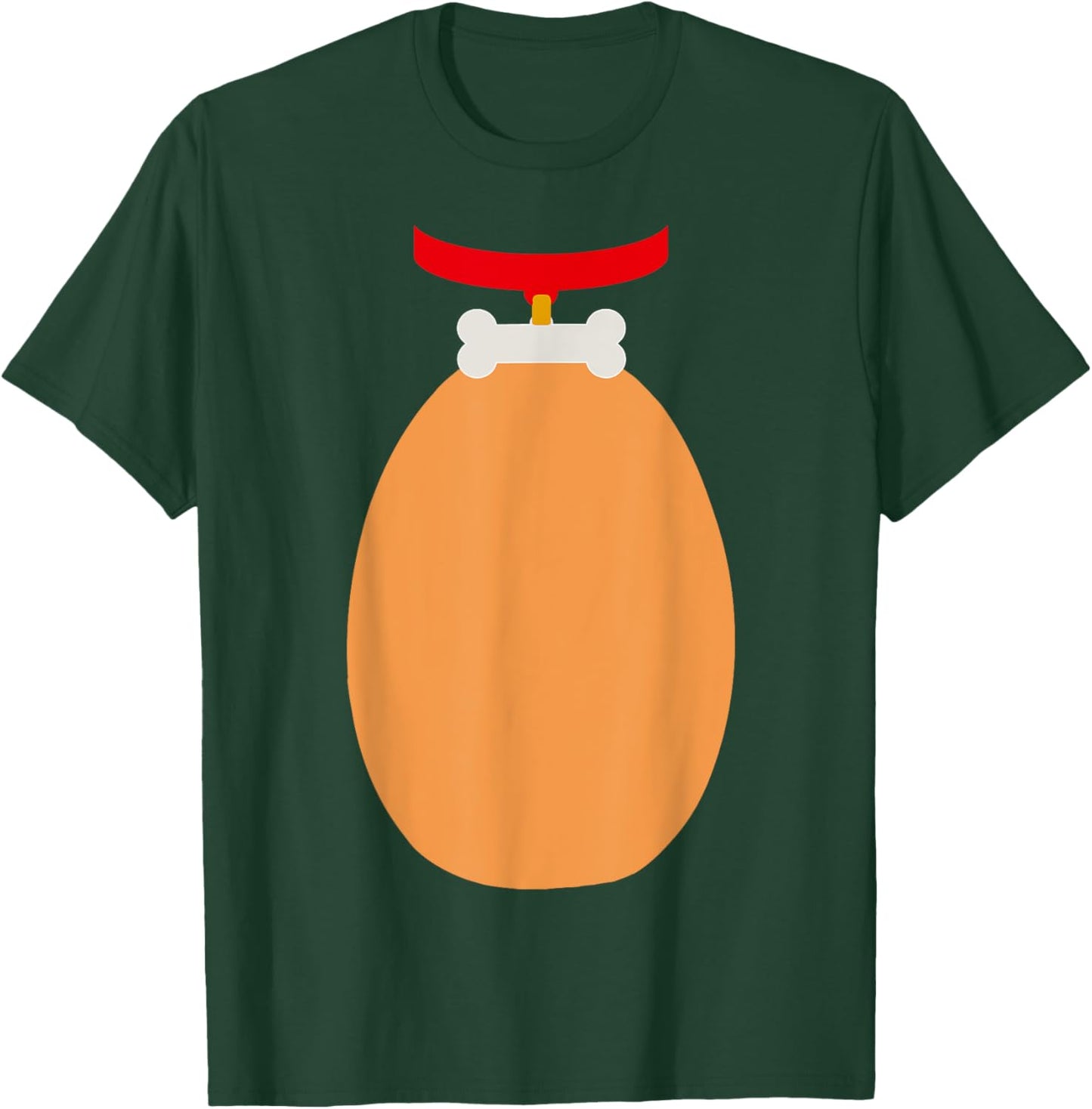 Funny belly dog with bone collar easy DIY halloween costume T-Shirt - T-Shirt | Forest