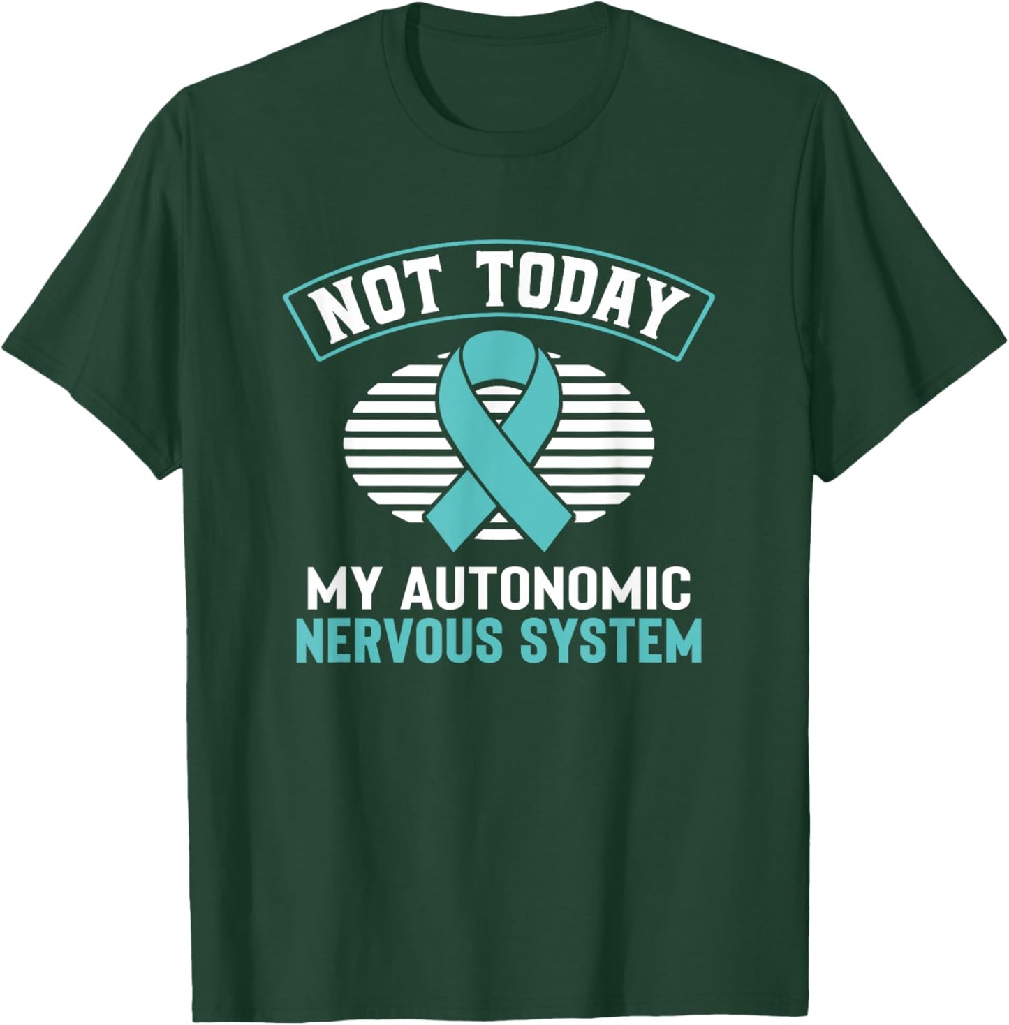 Dysautonomia Awareness Autonomic Turquoise Ribbon Pots T-Shirt - T-Shirt | Forest
