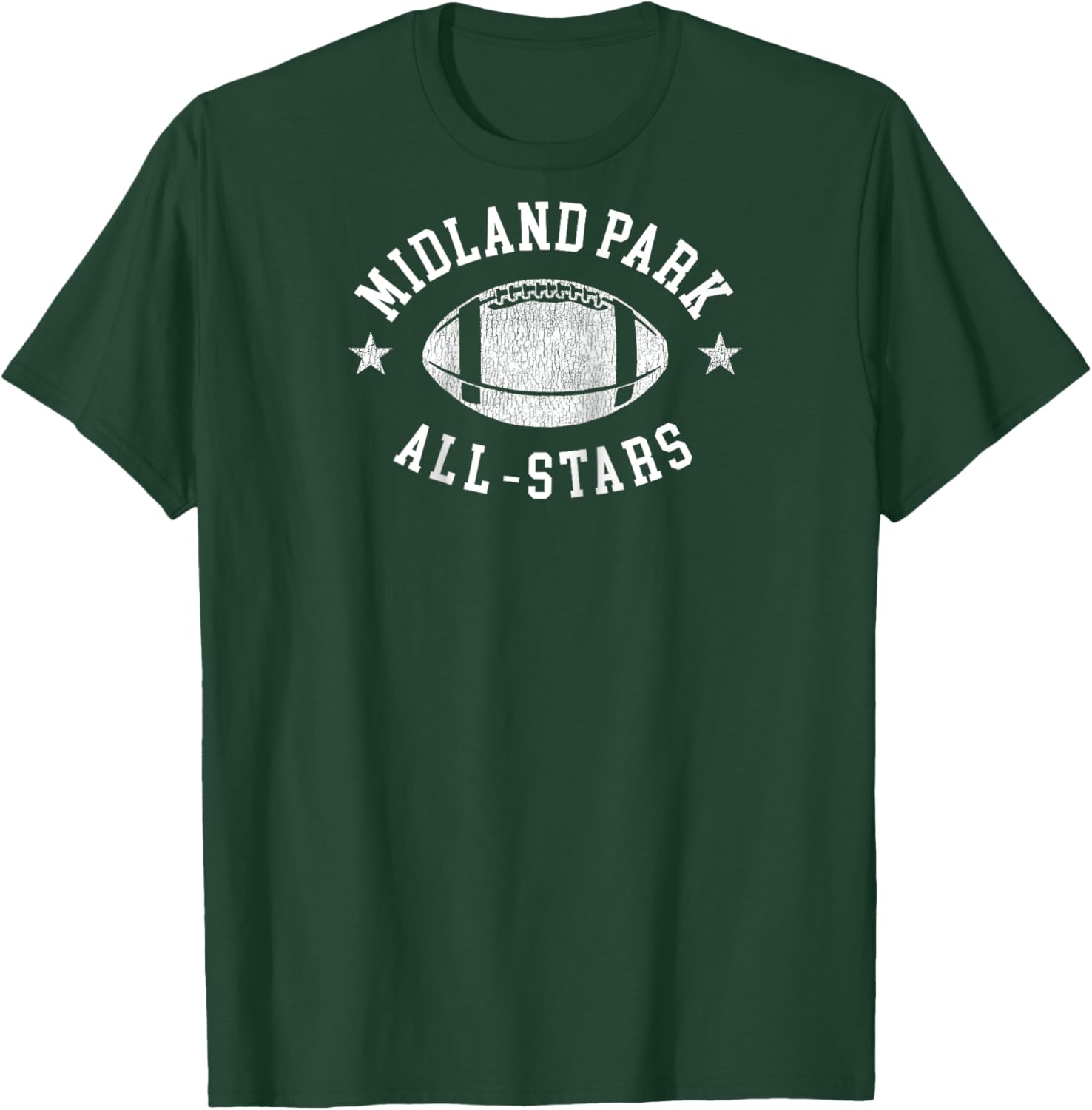 Midland Park Vintage All-Stars Football Retro 80s Raglan Baseball T-Shirt - T-Shirt | Forest
