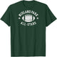 Midland Park Vintage All-Stars Football Retro 80s Raglan Baseball T-Shirt - T-Shirt | Forest