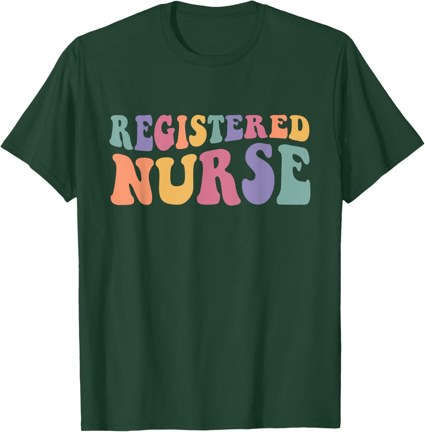 RN Nurse Groovy Registered Nurse Nursing School Women T-Shirt - T-Shirt | Forest