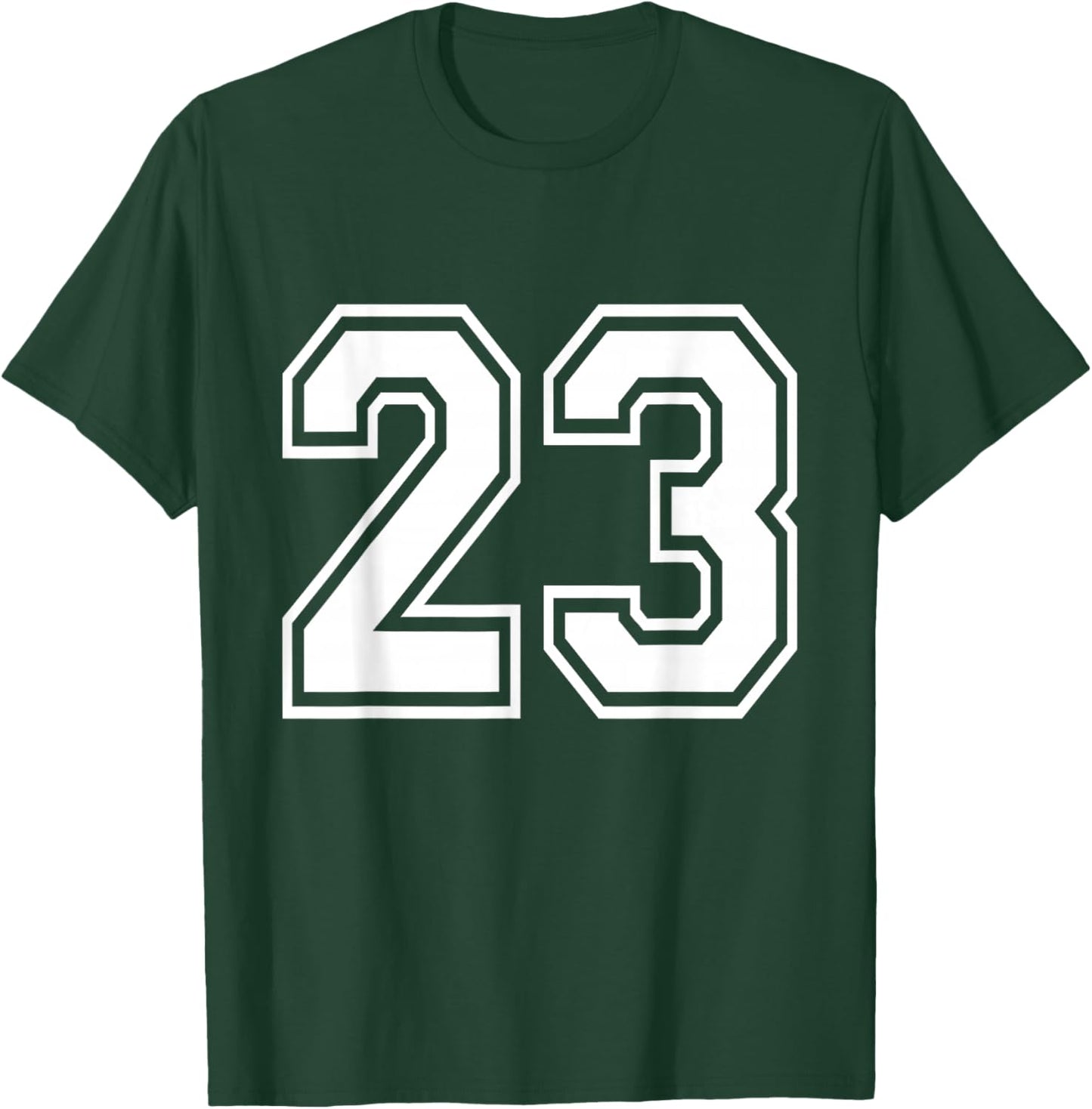 Number 23 Varsity Sports Team Jersey 23rd Birthday 23 Years T-Shirt - T-Shirt | Forest