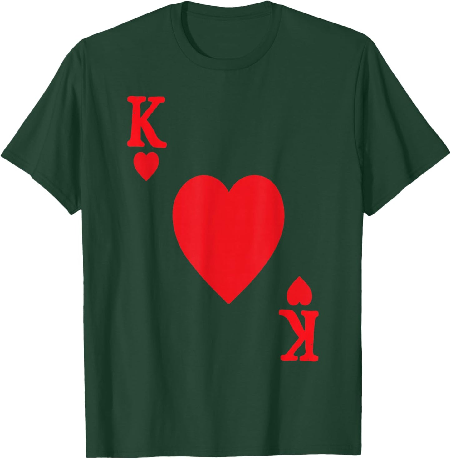 King of Hearts Valentine's Day Lover Royal Flush Joker Funny T-Shirt - T-Shirt | Forest