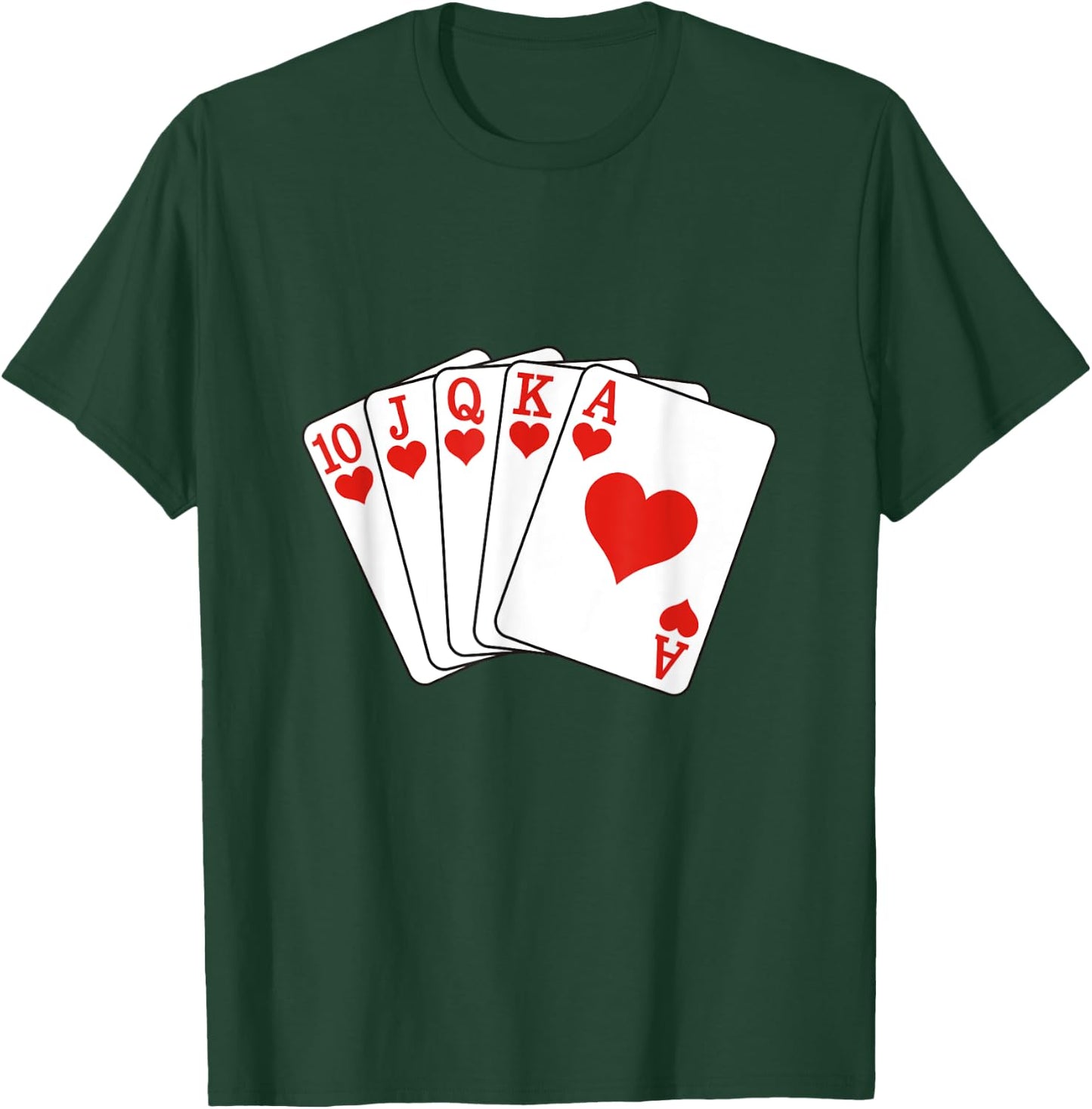 Royal Flush Hearts T-Shirt - T-Shirt | Forest