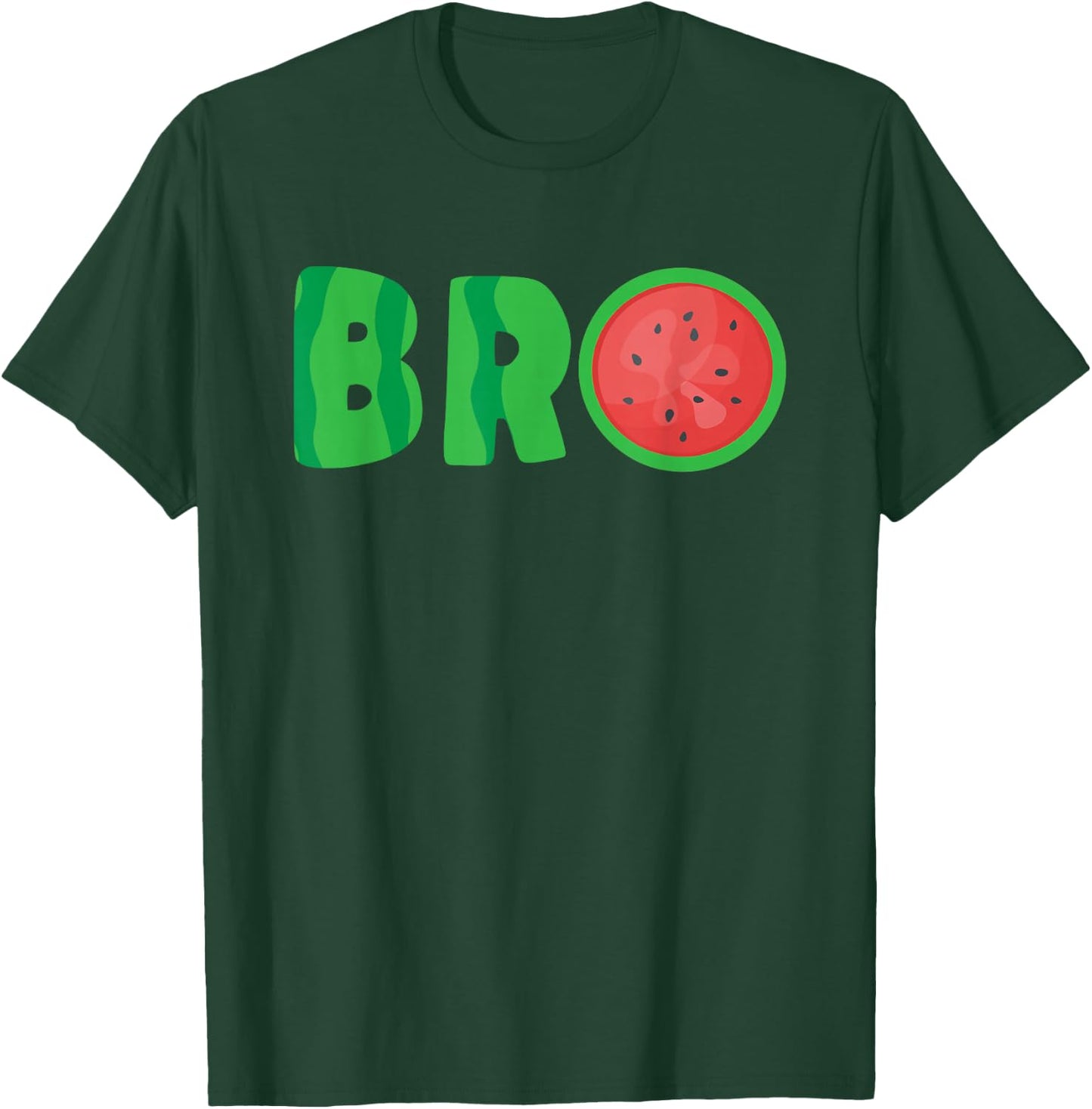 Bro Watermelon Cool Summer Tropical Fruit Melon T-Shirt - T-Shirt | Forest