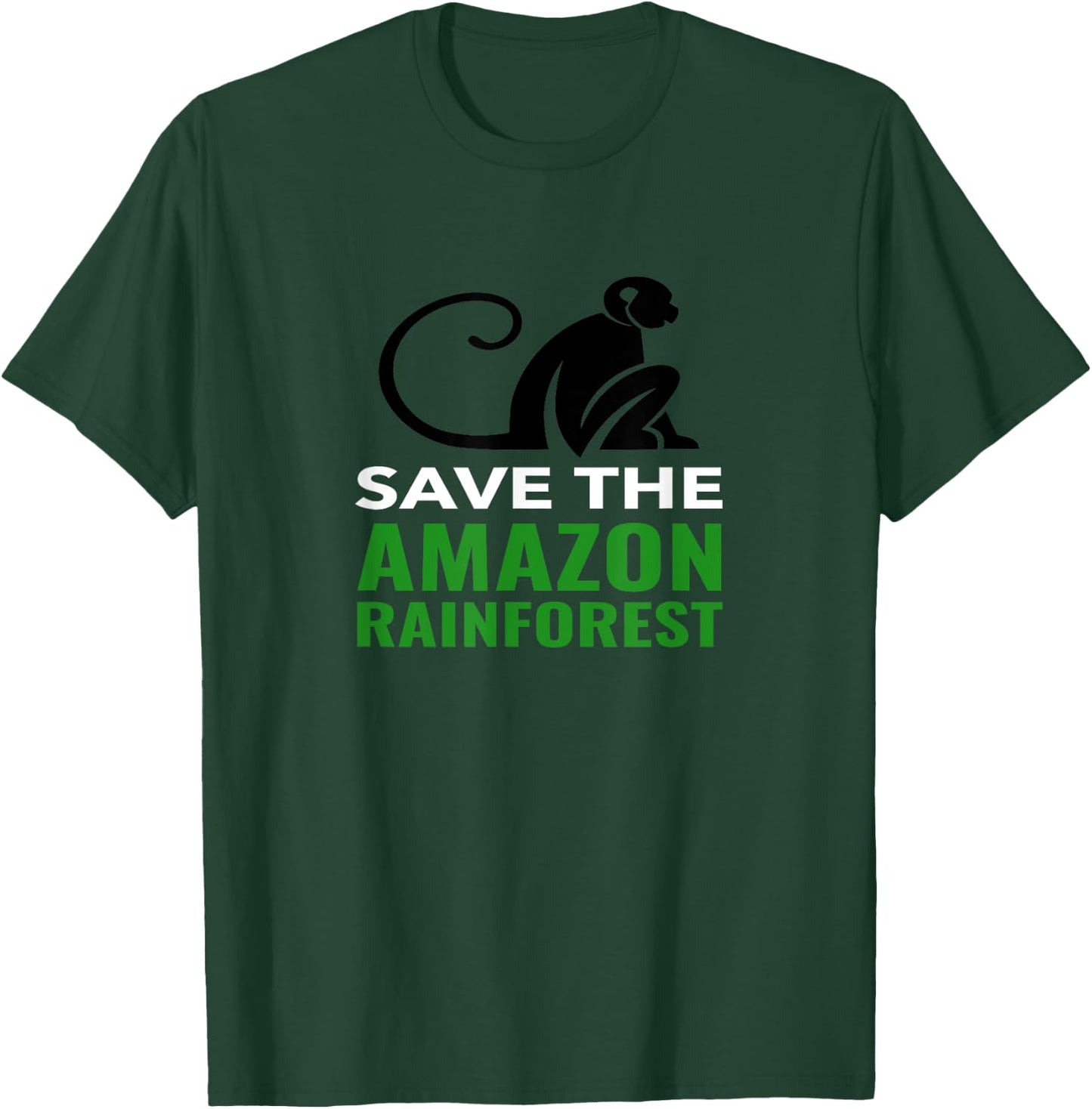 Save The Amazon Rainforest Monkey Shirt T-Shirt - T-Shirt | Forest