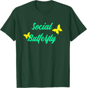 Social Butterfly Costume , Gifts for Extroverts T-Shirt - T-Shirt | Forest