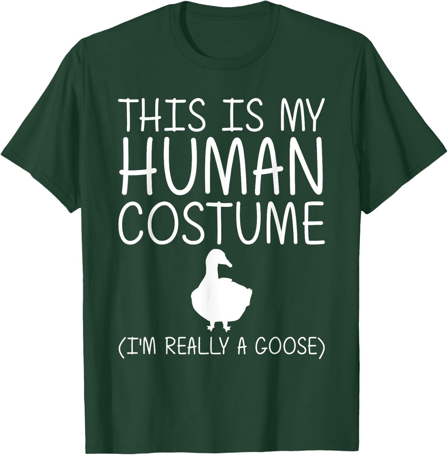 Goose Easy Halloween Human Costume Waterfowl Animal DIY Gift T-Shirt - T-Shirt | Forest