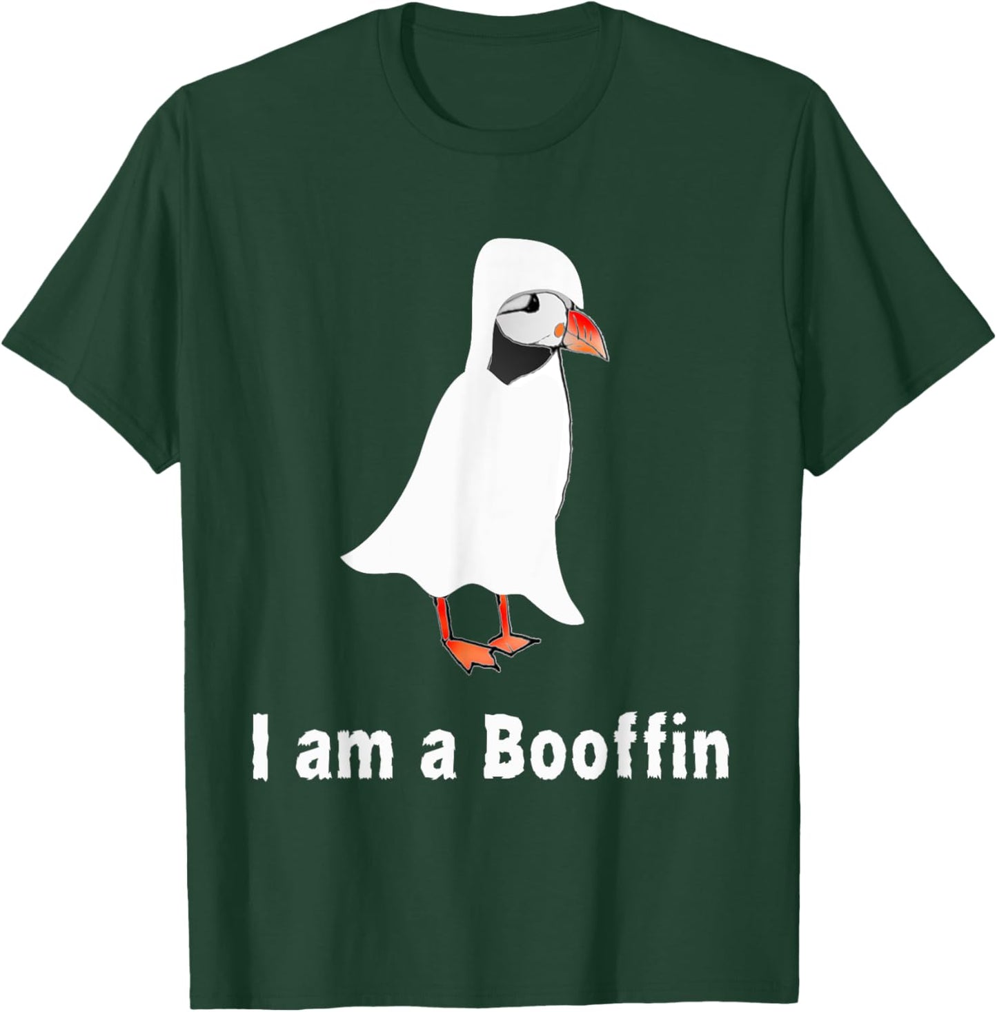 Funny Halloween Puffin lover costume Puffin pun boo sheet T-Shirt - T-Shirt | Forest