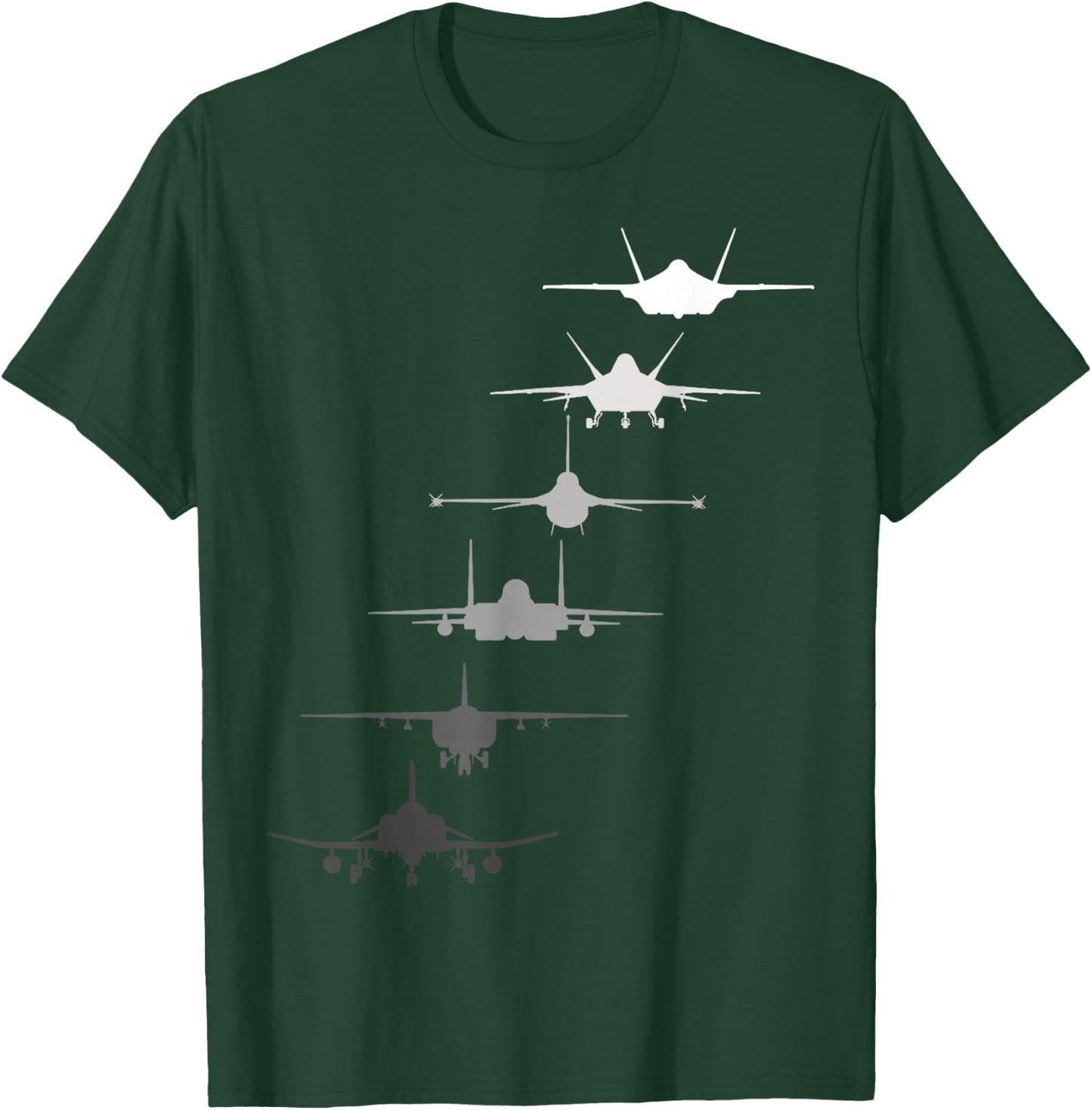 Air Force Fighter F-4 F-111 F-15 F-16 F-22 F-35 Veterans Day T-Shirt - T-Shirt | Forest