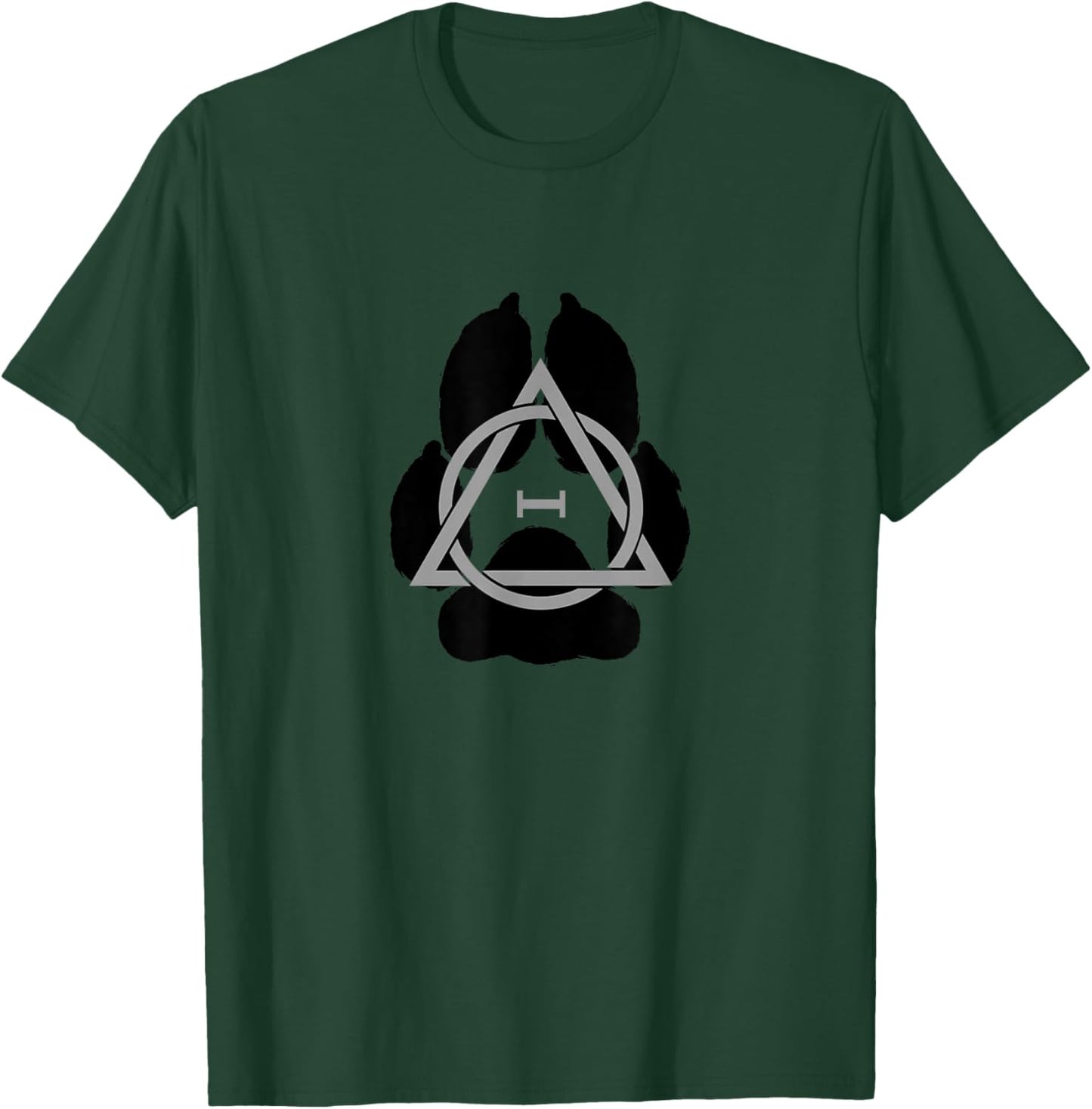 Theta Delta Symbol with Paw of a Fox Therian T-Shirt - T-Shirt | Forest