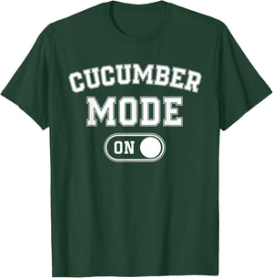 Cucumber Mode On Costume Funny Vegetarian Gift Farmer Farm T-Shirt - T-Shirt | Forest
