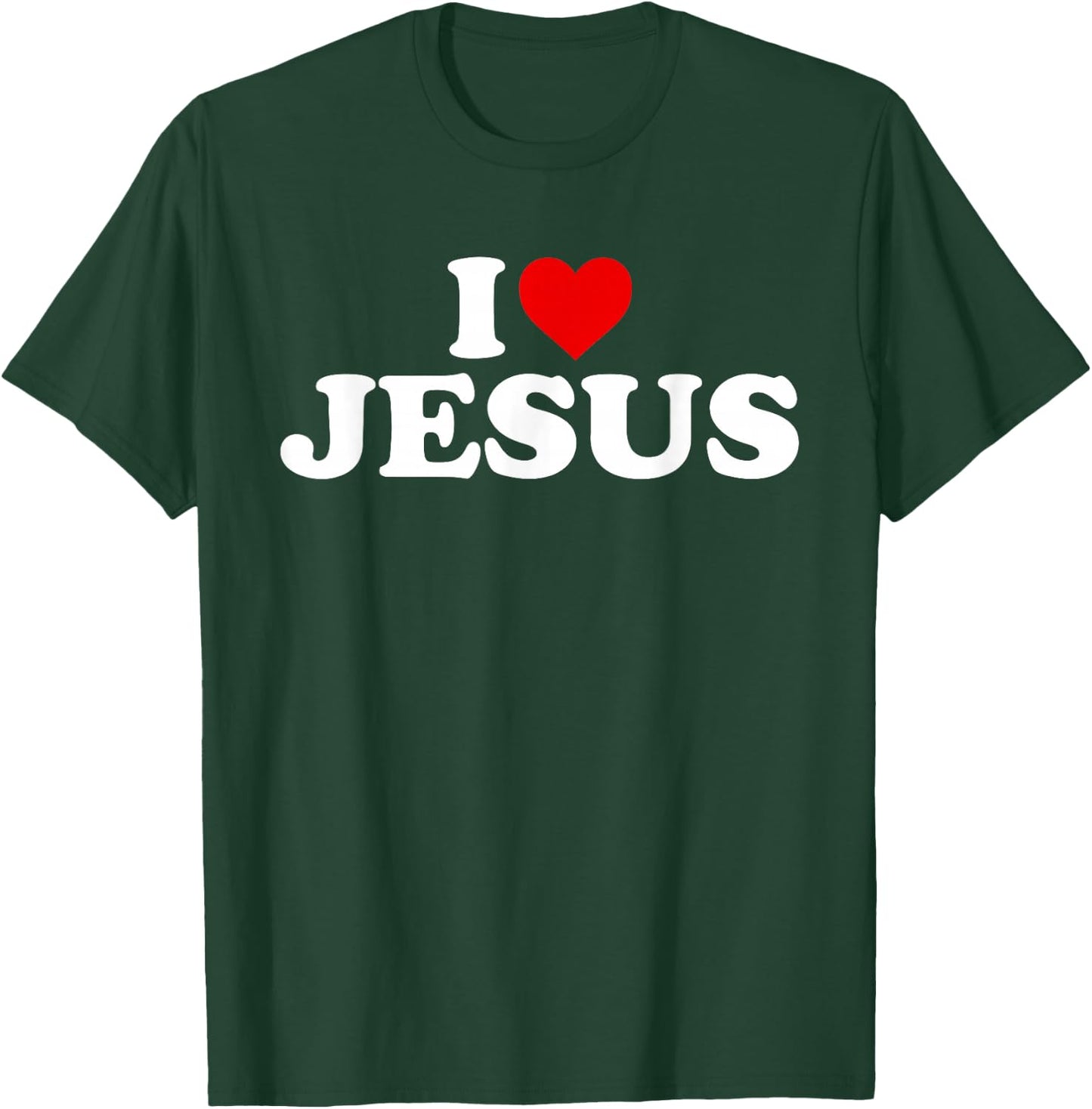 I Love Jesus - Heart T-Shirt - T-Shirt | Forest