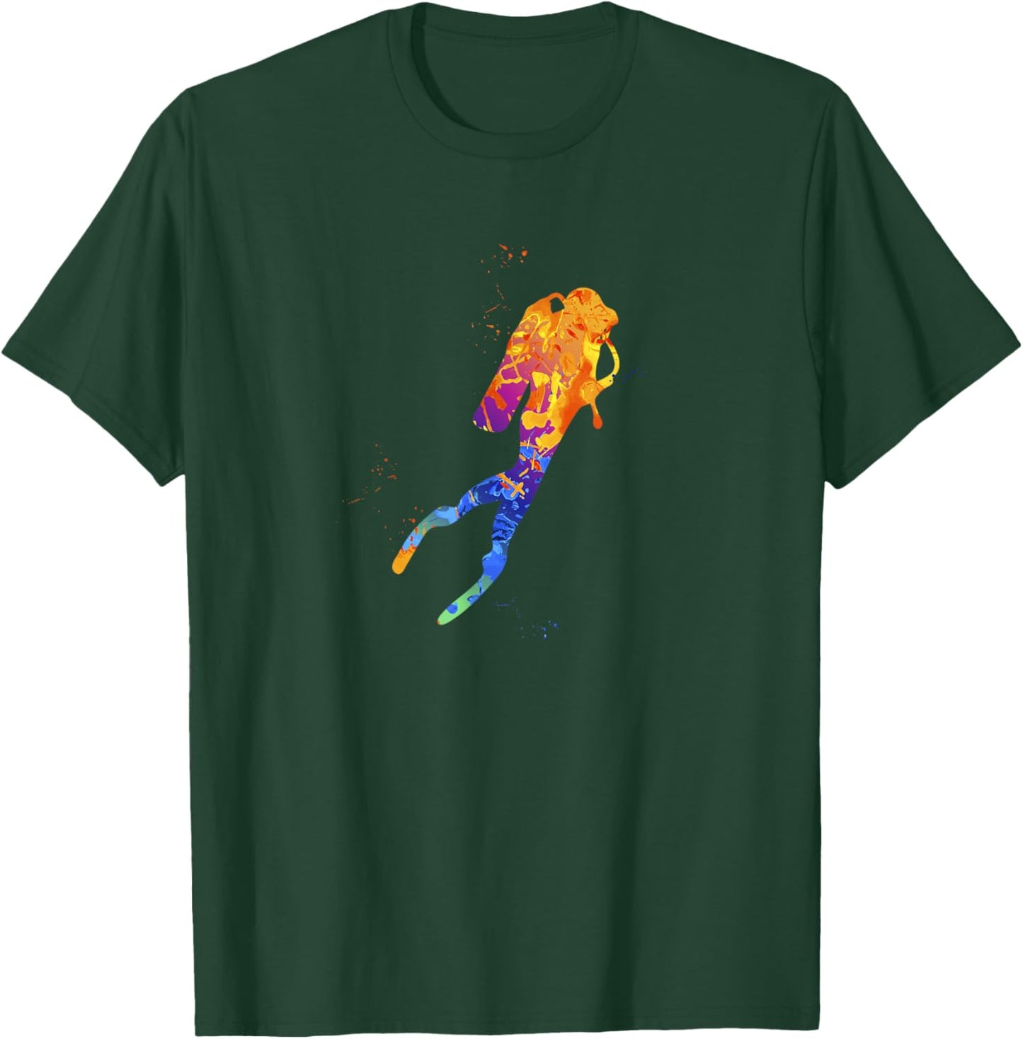 Scuba Diver Graphic - Ocean Scuba Diving Cloths T-Shirt - T-Shirt | Forest