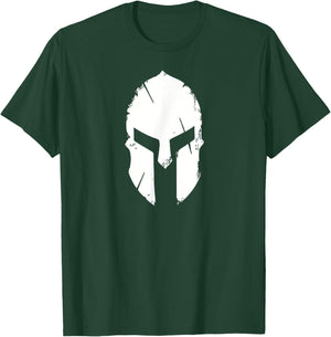 Spartan Helmet - Ancient Greece Inspired Warrior Emblem T-Shirt - T-Shirt | Forest