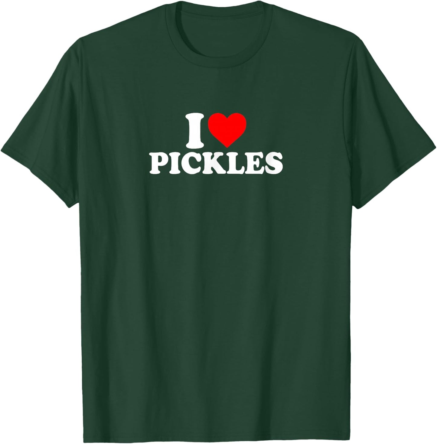 I Love Heart Pickles Simple Cute Funny T-Shirt - T-Shirt | Forest