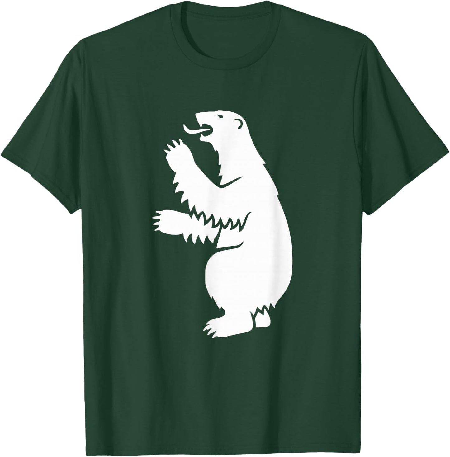 Coat Of Arms Polar Bear Greenland Print T-Shirt - T-Shirt | Forest