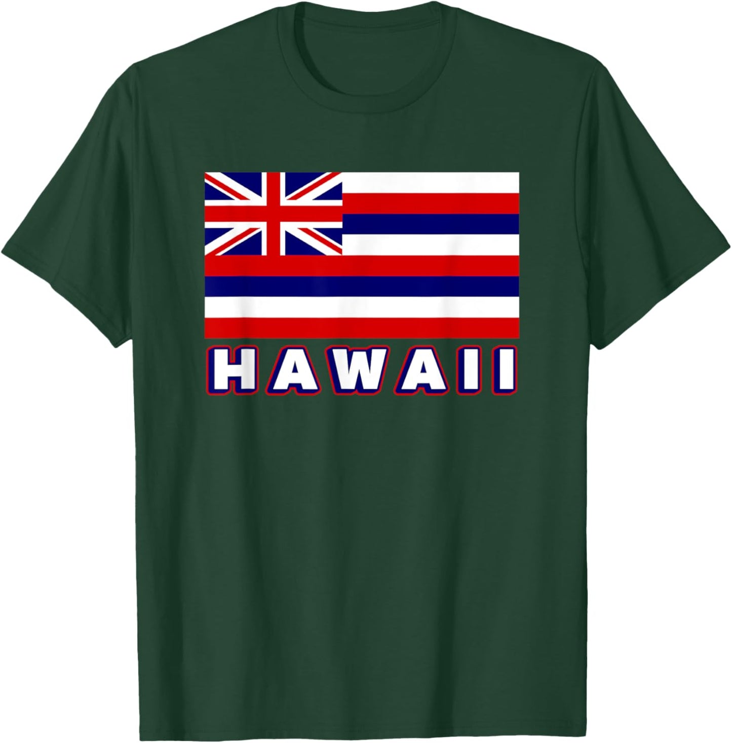 Hawaii Flag The Aloha State Flag Hawaiian Men Women Kids T-Shirt - T-Shirt | Forest