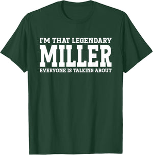 Miller Job Title Employee Funny Worker Profession Miller T-Shirt - T-Shirt | Forest