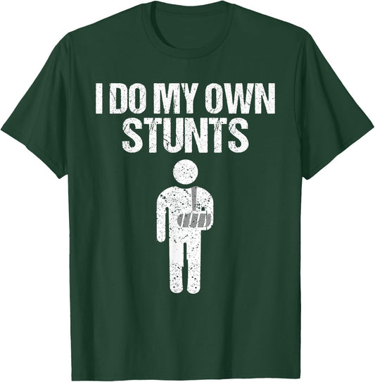 Funny I Do My Own Stunts | Broken Arm Get Well Gift Kids T-Shirt - T-Shirt | Forest