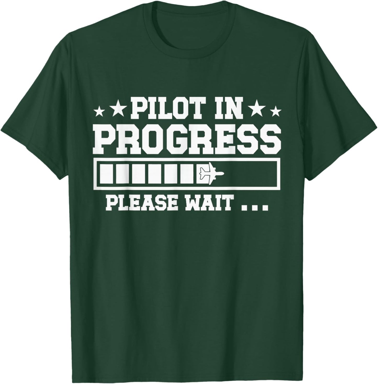 Pilot In Progress Airline Pilot Aviation Aircraft T-Shirt - T-Shirt | Forest
