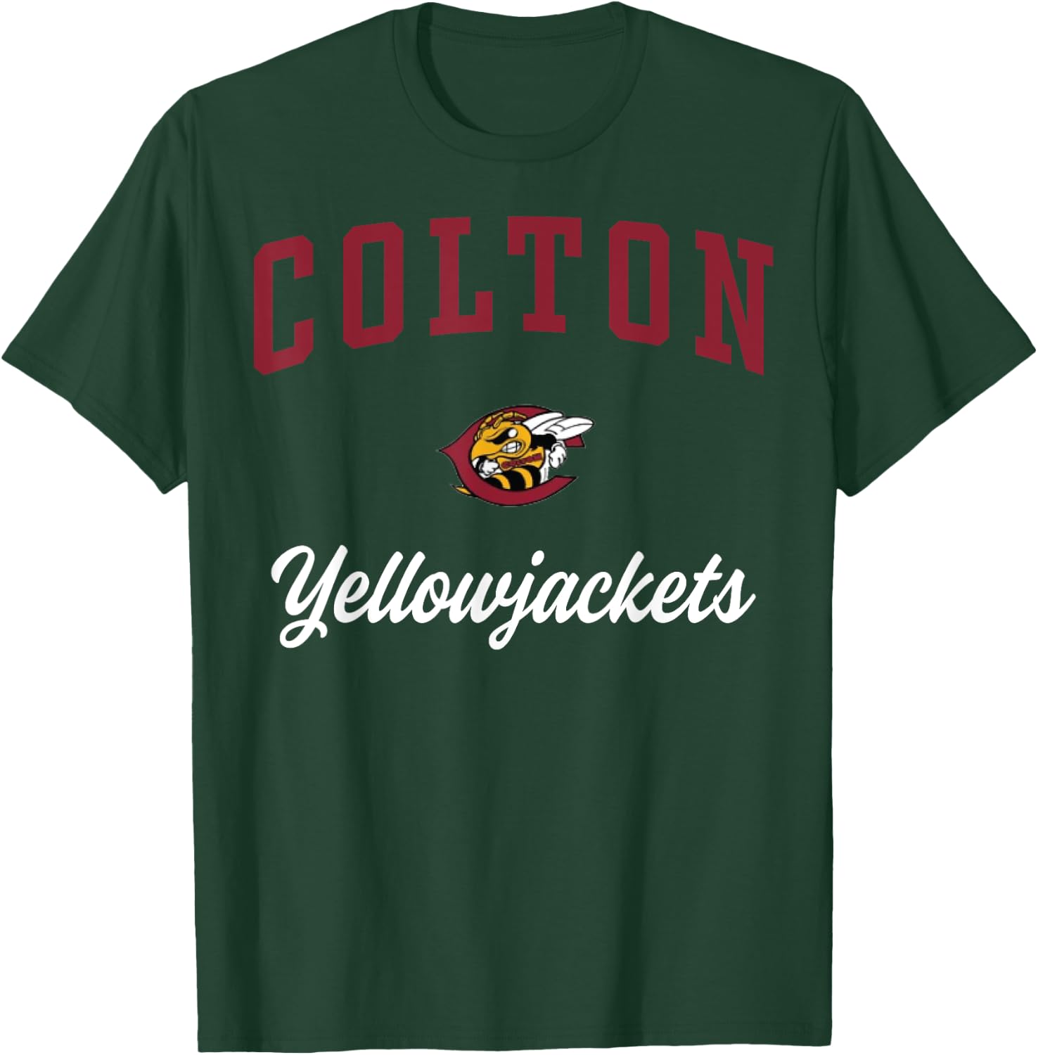 Colton High School Yellowjackets C3 T-Shirt - T-Shirt | Forest