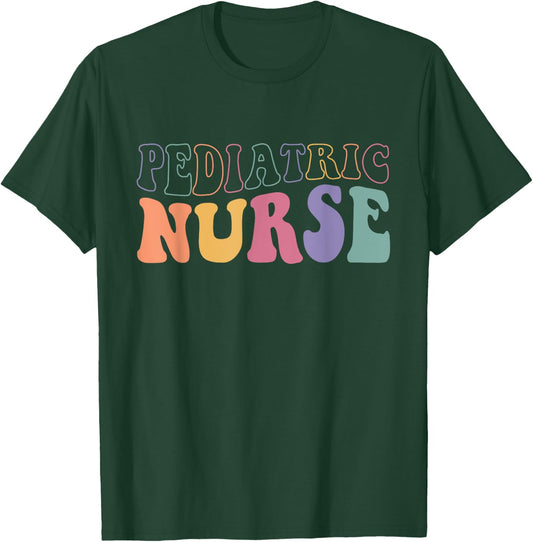 Pediatric Nurse Groovy Nursing School Women T-Shirt - T-Shirt | Forest