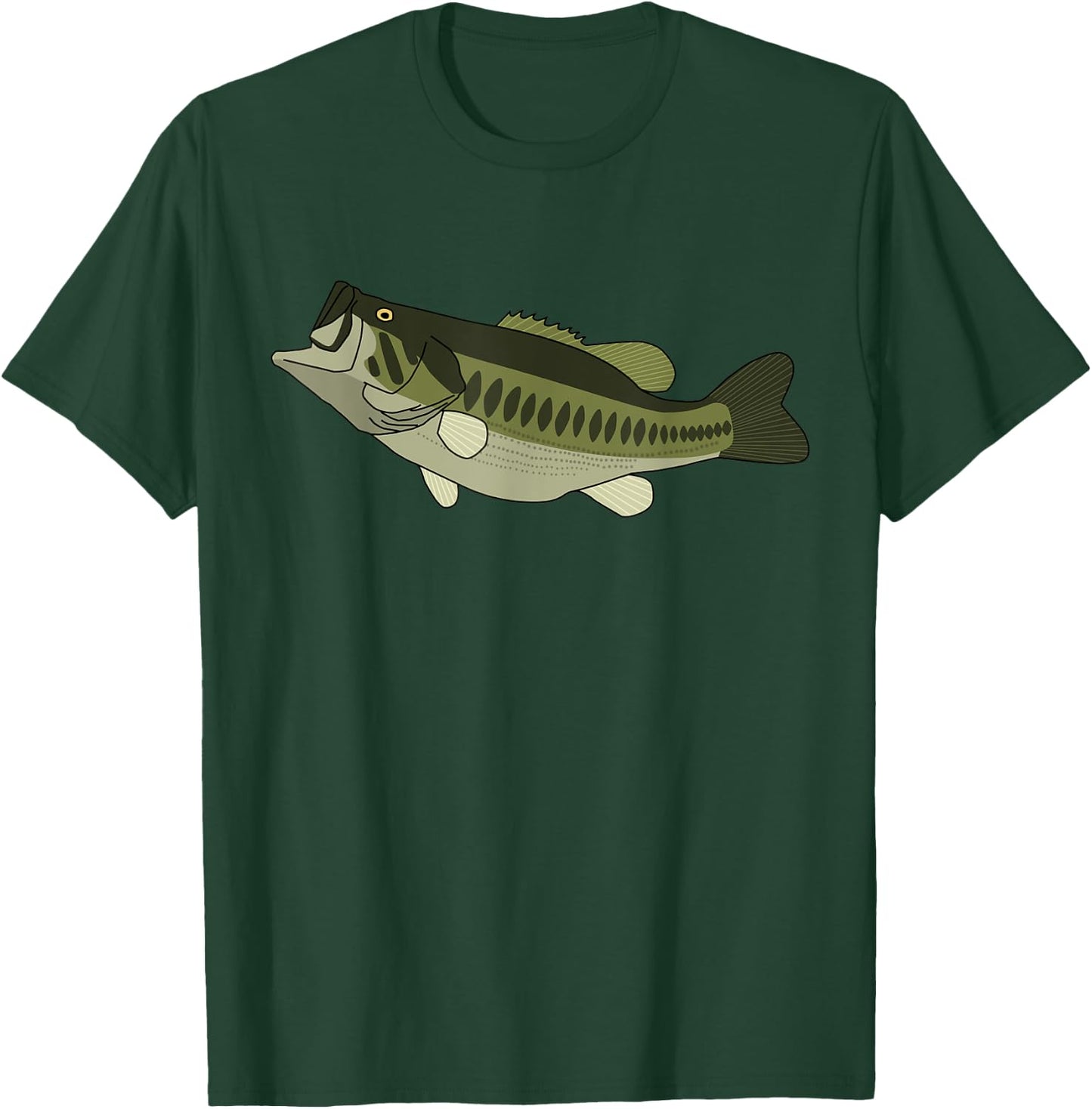 Largemouth Bass Fishing Trophy Bass Graphic T-Shirt - T-Shirt | Forest