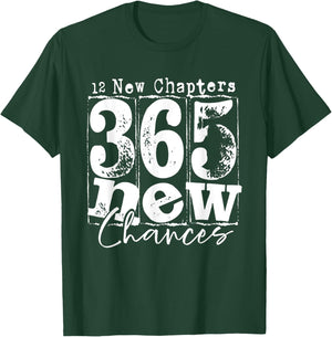 12 New Chapters 365 New Chances Happy New Year Party 2025 T-Shirt - T-Shirt | Forest
